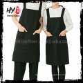 Good quality hot sale newest fashion canvas apron unisex two pockets kitchen solid apron